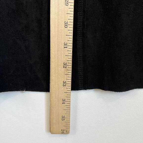 JOH women's Size Small Black Long Sleeve A Line Sweater Dress Faux Suede Gogo - Picture 7 of 10